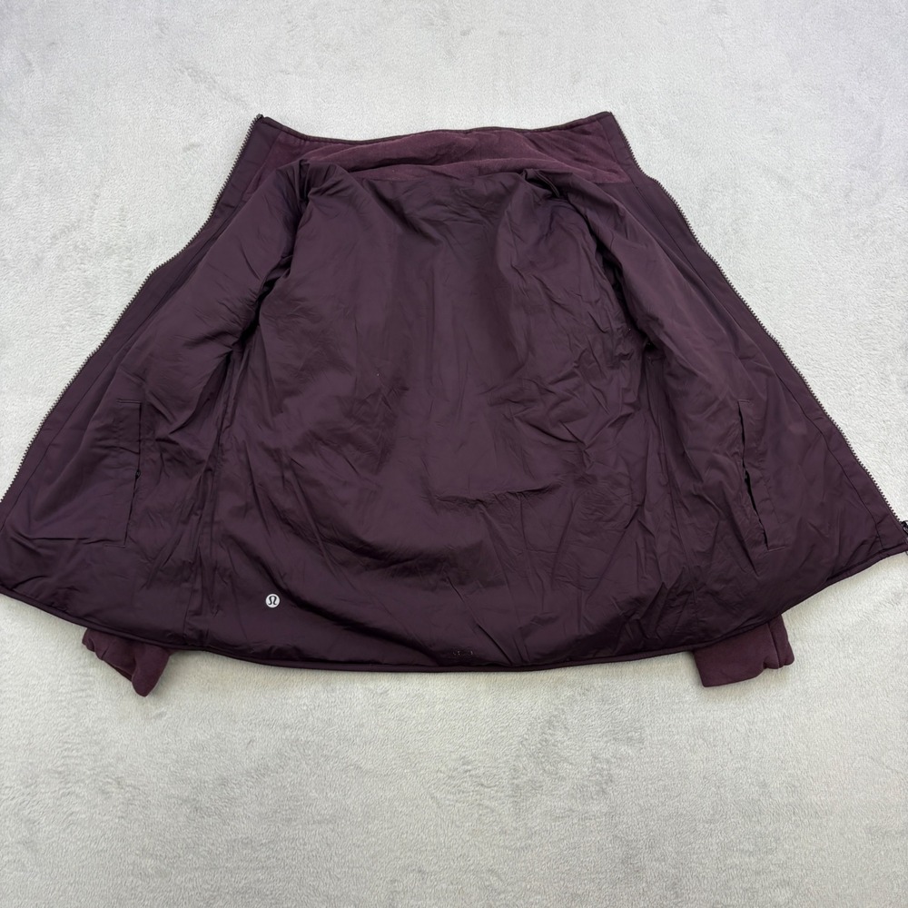 Lululemon Jacket Womens 6 Purple Forever Warm Reversible Quilted Full Zip Yoga - Picture 4 of 12